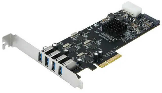 Main image of FOR Pcie 4 Ports USB3.0 Expansion Card 20G PCI-E To 4 Channels USB 3.0 Riser Card PCI Express Adapter Card