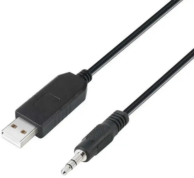 Alt view image 2 of 2 - FOR 6ft FTDI USB TTL to 3.5mm 3.3V Adapter Cable FT232RL Chip Audio Jack TX RX Signal 10 8 7 XP (6 Feet, Black)