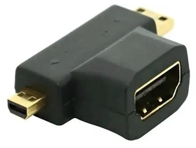 Main image of FOR 3-in-1 1080p HDMI Female to Micro Mini HDMI Male Adapter Con ter Type D C A