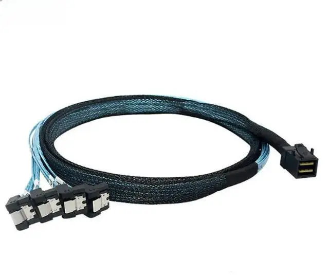 Main image of FOR MINI SAS SFF-8643 to 4 Ports SATA 90 degree server high-speed con tion cable
