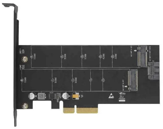 Main image of FOR M.2 NVMe SSD NGFF TO PCI-E X4 adapter M Key B KEY Dual interface card PCI Express3.0 Dual voltage 12v+3.3v SATA3