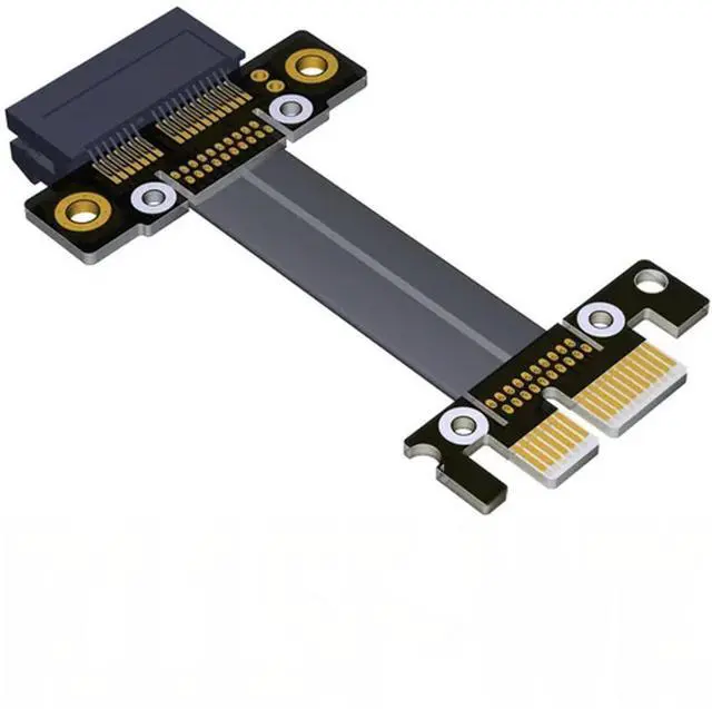Main image of FOR PCI-E PCI Express 1X To 1X Slot Card Converter Ribbon Adapter Extension Cable 8Gbps X1 Gold Plated For BTC Mining