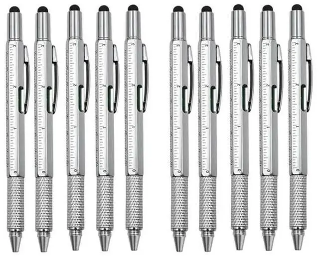 Main image of FOR 10 PCS Multifunction Tool Pen Capacitive Touch Screen Stylus With Screwdriver Ruler Refillable Ballpoint