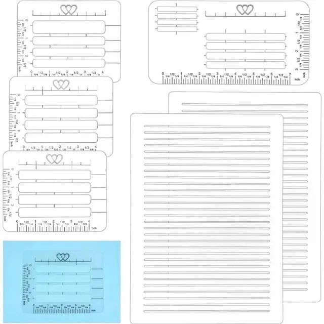 Main image of FOR Straight Line Stencil Templates Line Drawing Stencil Lettering Guide, Guide For Card Paper Journal Lettering Writing