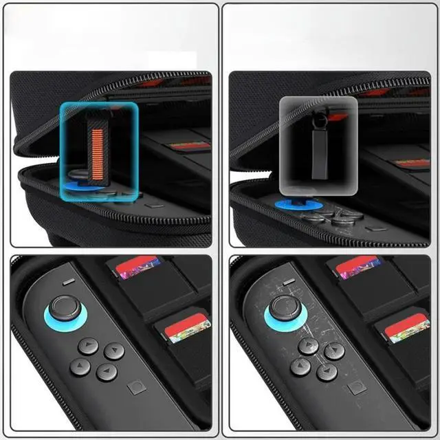 Main image of FOR 2 Case, Can Hold 24 Game Cartridges,Hard Shell Travel Carrying Case Pouch For Console And Accessories Case