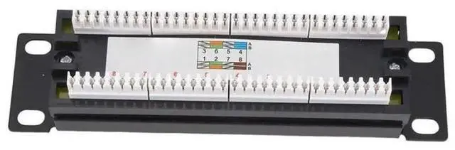Main image of FOR CAT6 8 Ports Patch Panel Rack Network 6.89 Inch 1U Rack Mount With RJ45 Socket For Household Distribution Frame Easy To Use
