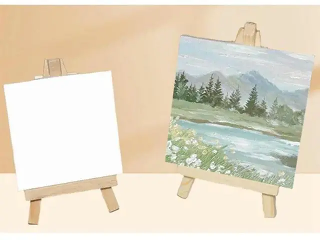 Main image of FOR Mini Canvas Panel Wooden Easel Sketchpad Settings For Painting Craft Drawing Decoration Gift And ' Learning