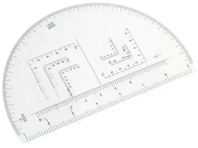 Main image of FOR Protractor For Land Navigation, Geographic Coordinate Ruler UTM/MGRS Coordinate Scale, 6" RA Plastic Tool