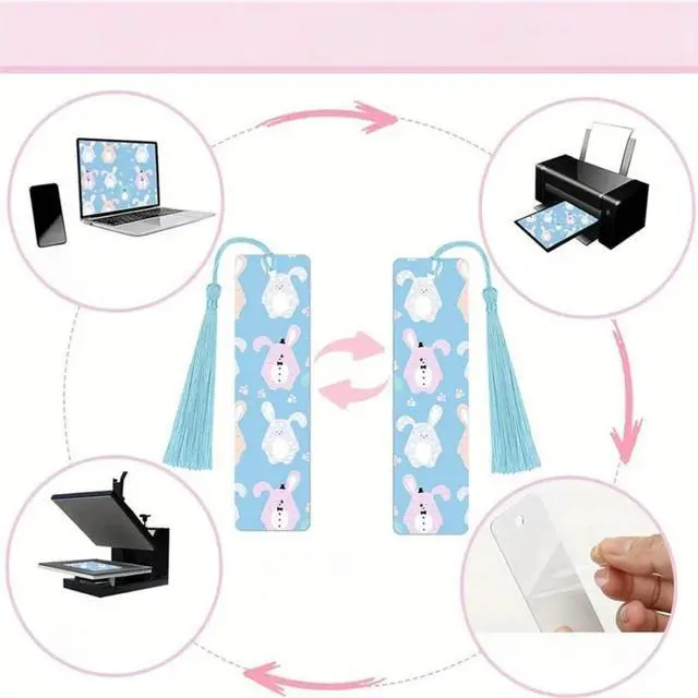 Main image of FOR Bulk Blank Sublimation Bookmark With Tassels Double Sided Printable Bookmarks Blanks For Heat Transfer Diy