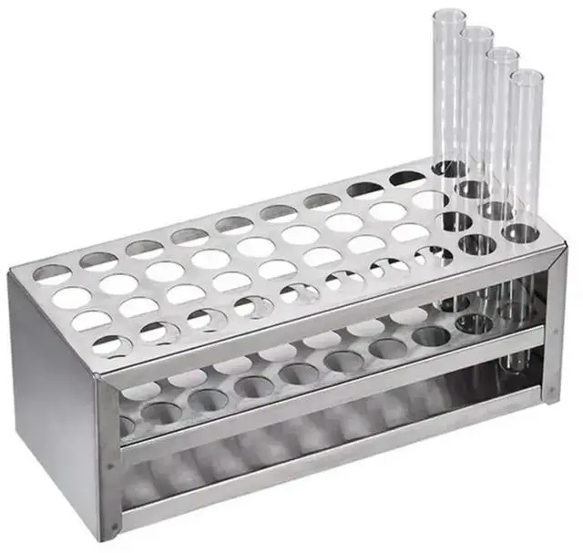 Main image of FOR Test Tube Rack Stainless Steel Test Tube Rack 32-Hole Test Tube Holder Test Tube Holder Laboratory Use