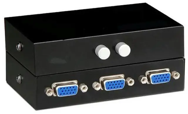Main image of FOR 2 in 1 out 2 Port VGA SVGA Sharing Sharer Selector Remote Switch Box Adapter For LCD PC TV Keyboard