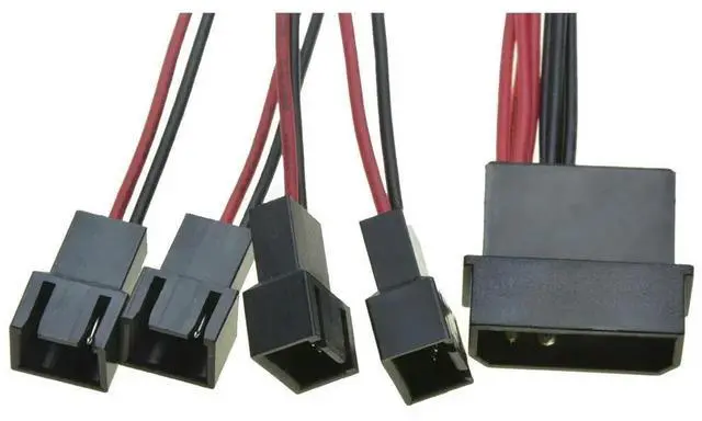 Main image of FOR Molex IDE Male Port 1 to 4 ways 3Pin Fan Male port Cable D plug to3 Pin cooler Y Splitter Power supply Cable 12V