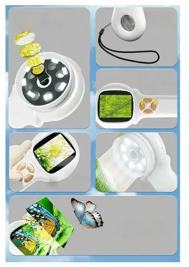 Main image of FOR Educational 500X Mini Microscope Cute Handheld Science With Photo And Video Function Outdoor Kid Learning Tool