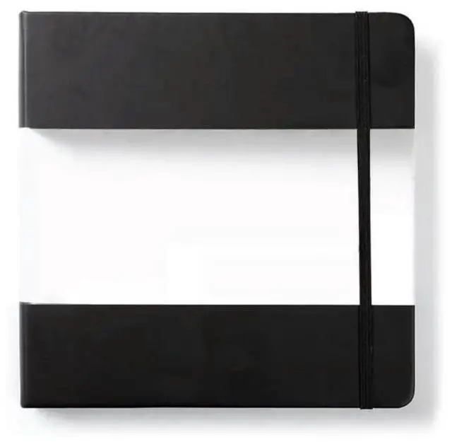Main image of FOR White Paper Landscape Hardcover Sketchbook(Black), 8X8 Inch Size, 120 Sheets Page