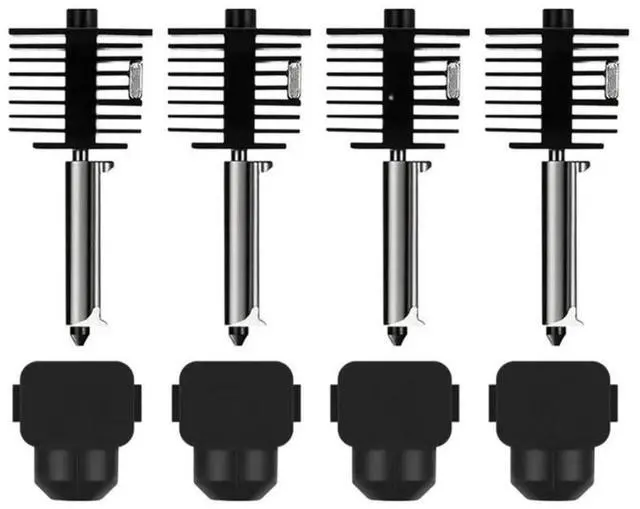 Main image of FOR 4Pack For Bamboo A1 Mini/A1 Hotend Kit, 0.2/0.4/0.6/0.8Mm Hardened Steel Nozzle 3D Printer Print Head Replacement Parts