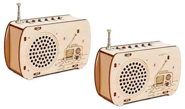 Main image of FOR Scientific Experimental Kit Electronic Learning Set Build A Radio Kit Wood Radio Interactive Building For
