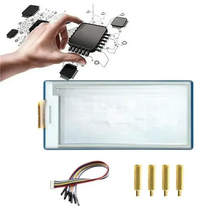 Main image of FOR Pi Pico Compatible 2.9 Inch E-Paper Display E-Ink Screen White/Black 296X128 Pixels SPI Interface Communicati