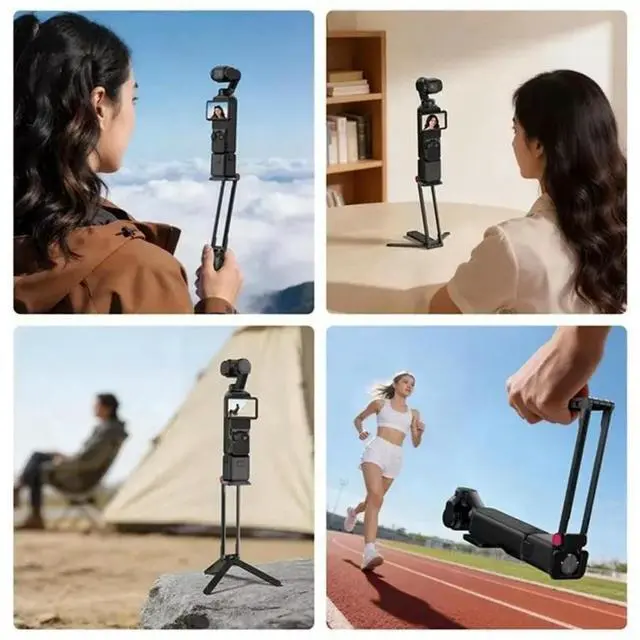 Main image of FOR MA66 Tripod Mounting Handle For Pocket 3 Foldable Selfie Stick Magnetic Quick Release Tripod With Hook For Trave