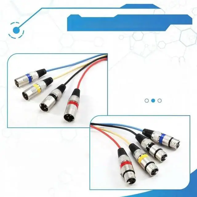 Main image of FOR 4 Channel XLR Male To Female Snake Cable - Pro Audio Effects Snake For Live, Recording, Stud , And Gigs - Patch, Amp