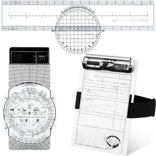 Main image of FOR Essential Accessories For Pilots Aviation Aluminum Kneeboard E6b Flight Computer Calculator Tools Kit Gift