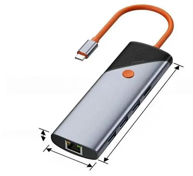 Main image of FOR TYPE-C HUB 9 In 1 USB C Docking Station 4K 60Hz Hdml-Compatible 1000Mbps Screen Off Button For Laptop