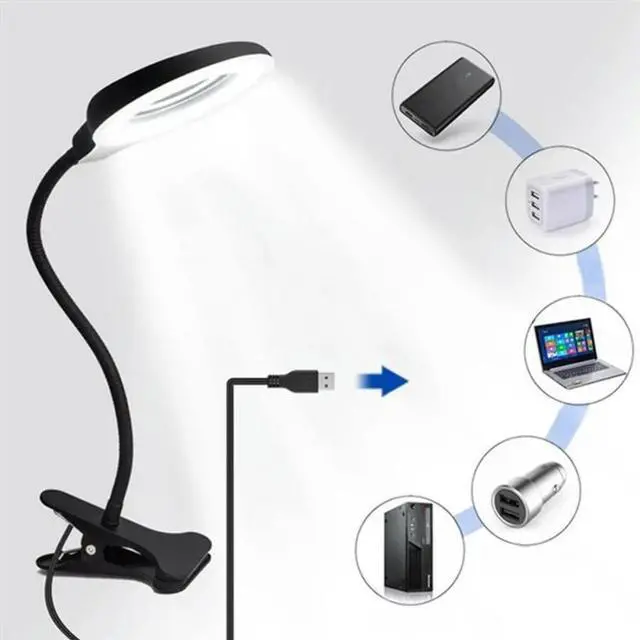 Main image of FOR Magnifier Eye-Care Reading Lamp, LED Desk Lamp,Magnifying Lamp For Bedside Work, Craft Workbench Durable Easy ll