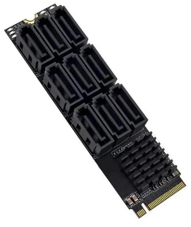 Main image of FOR M.2 M KEY Nvme To 9 Ports SATA Convert Card SATA 3.0 Extend Adapter PCIE 3.0 X2 Hard Disk Capacity High Speed Expansion