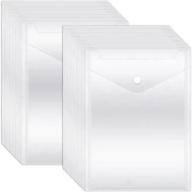 Main image of FOR 80 Pack Reusable And Die Storage Pockets 7" X 9.4 Clear Plastic Envelopes Waterproof For Scrapbooking Paper Card