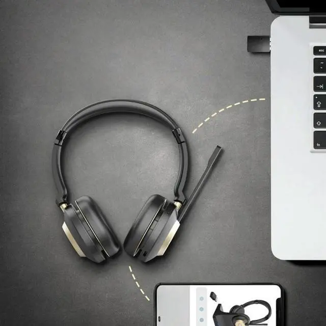 Main image of FOR Black Gold Double-Sided Head Mounting BT882C Noise-Cancelling Wireless Communication Replaceable Microphone Pole