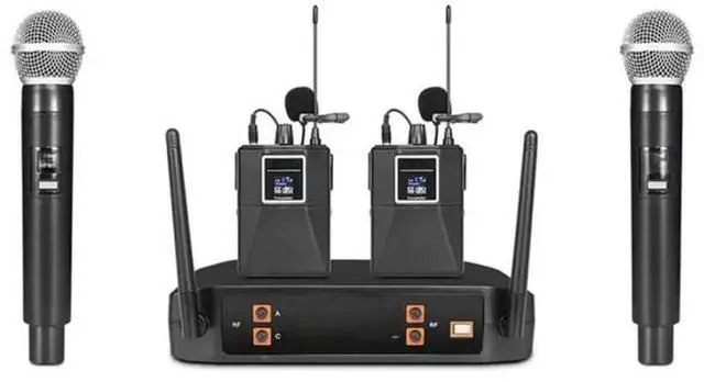 Main image of FOR Fixed Frequency UHF 4 Channel Wireless Microphone Handheld Dynamic Microphone System For Karaoke Band Church
