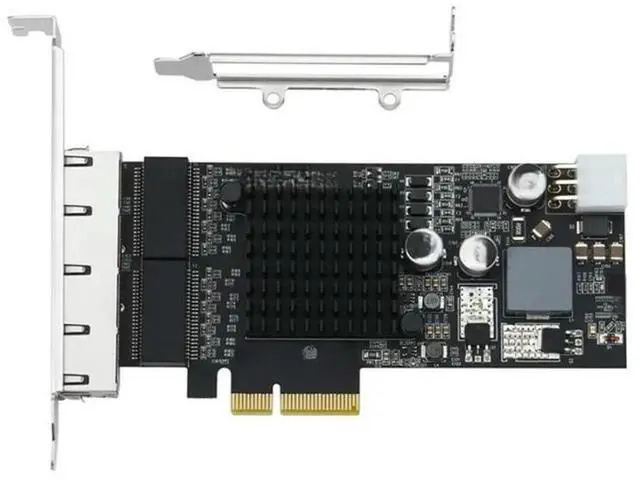 Main image of FOR Pcie For IP Camera Network Card 4-Port Poe+ Pcie Server Adapter I350 Chip IEEE 802.3At, 30W Power Per Port