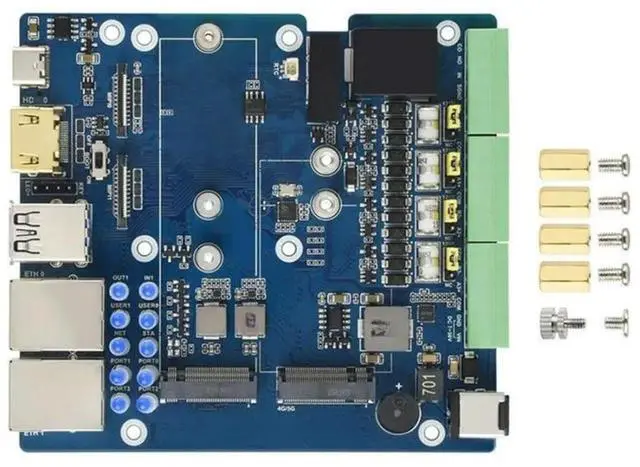 Main image of FOR RS485 4G Network Interface Multi-Function Expansion Board For Pi CM5 /2.5G Dual Ethernet Carrier Board