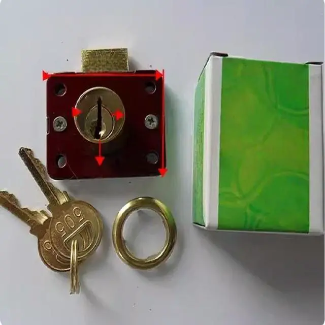 Main image of FOR 2pcs Vintage Drawer Lock 505 Kitchen Door Lock 16MM Metal Cabinet Door Lock File Cabinet Lock Mailbox Cabinet Lock