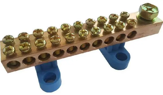 Main image of FOR Bus T2 Copper Equal Potential Grounding Terminal Bus Bar Network Room Voltage Equalizing Ring 4 50 250mm 118 16 9mm