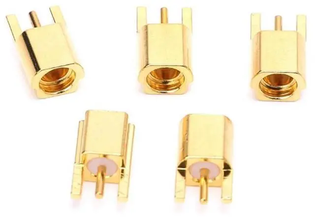 Main image of FOR MMCX Female Jack Connector PCB Mount With Solder Straight Goldplated 3 Pins