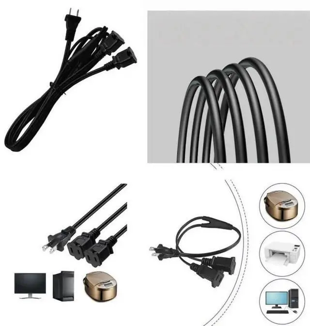 Main image of FOR Nema1-15P Safe Power Conversion Adapter, 1 Male to 2 Female US Standard 2P