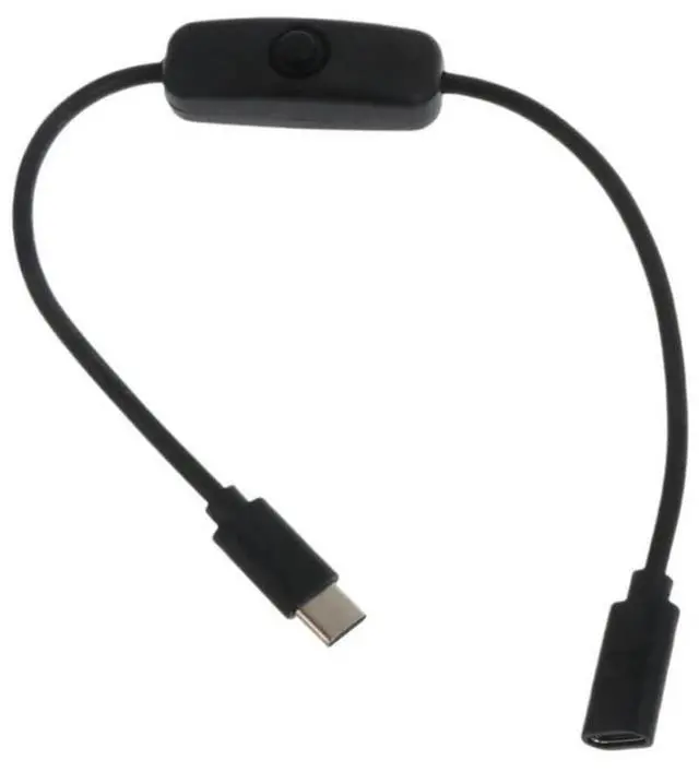 Main image of FOR Power Switch Cable for 4B Power Supply, USB Type C Male to Type C Female Extension Cable with ON/Off Button