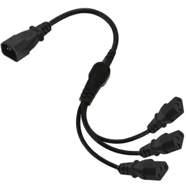 Main image of FOR 3-Prong C14 to IEC320-C13 Connector Adapter Cord Male Plug to Female Socket Converter Cable Y-splitter Power Wire Line
