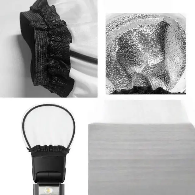 Main image of FOR 652F Pack of 2 Soft Cloth Caps Flash Diffusers for Camera Flashgun Camera Photography Lighting Gear Flash Accessories