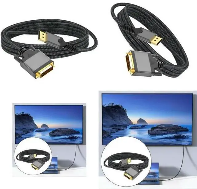 Main image of FOR 2m DP to DVI Adapter Cable Wire 1080P 60Hz Video Cord Display Screen HDTV Projectors Same Screen Adapter Wire