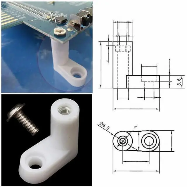 Main image of FOR 40pcs de L Type PCB Mounting Feet Legs With Screw For MAME Game PCB Board Raspberry Replacement Accessories