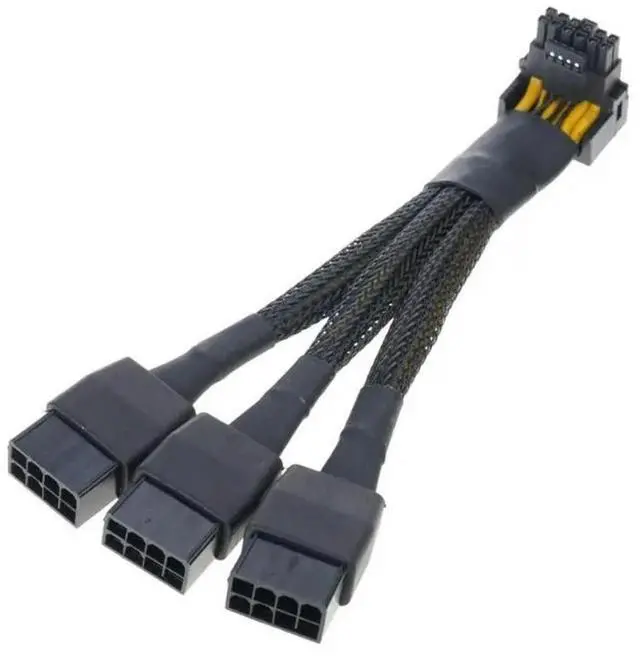 Main image of FOR PCIE5.0 12VHPWR 90Degree GPU Power Extension Cable 3x8pin 8PIN to 16Pin