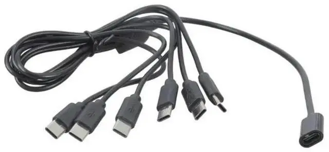 Main image of FOR USB C Female to Male Splitter Charging Cable Multi Device Support 5V 3A Output Plastic Housing Compact 50cm Length
