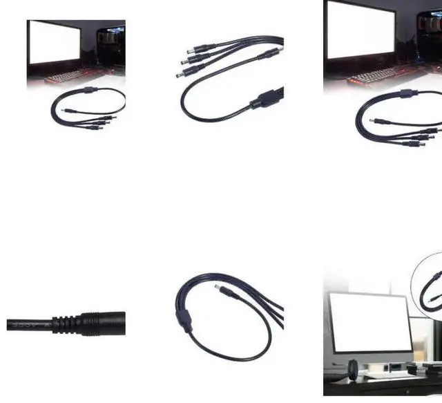 Main image of FOR DC5521 Splitter Cable DC5.5mmx2.1mm Connectors Wire for LED Light Bar Speaker