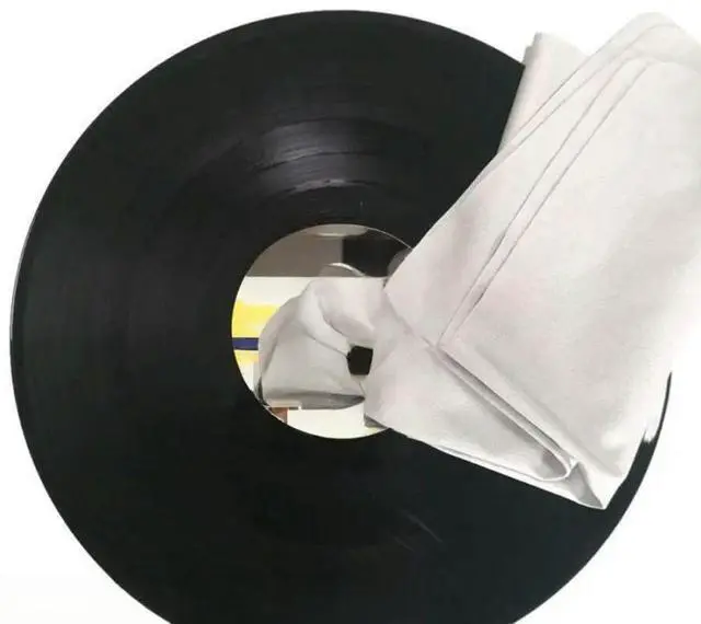 Main image of FOR 2PCS 40x40CM Water Absorbent Suede Deerskin Towels Cleaning Cloth for LP Vinyl Records Cleaner Clean Accessories Kit