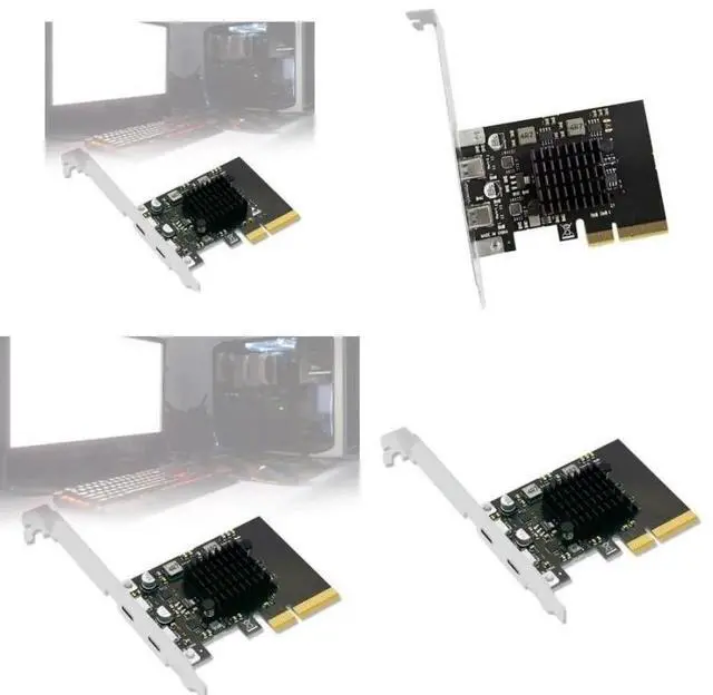 Main image of FOR 20Gbps 2Port TypeC USB3.2 PCIE3.0 Expansion Card Adapter PCIExpress PCIe USB Converter Card