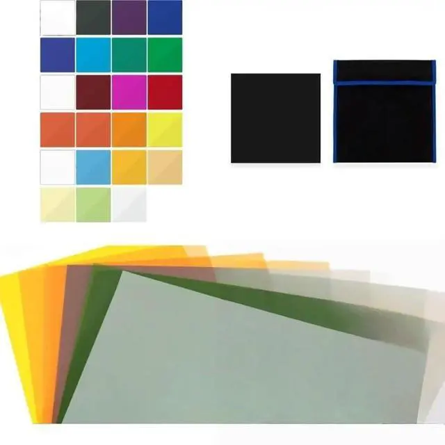 Main image of FOR 20pc Transparent Lighting Filters Color Correction Lighting Gel Filter 9.8x9.8in