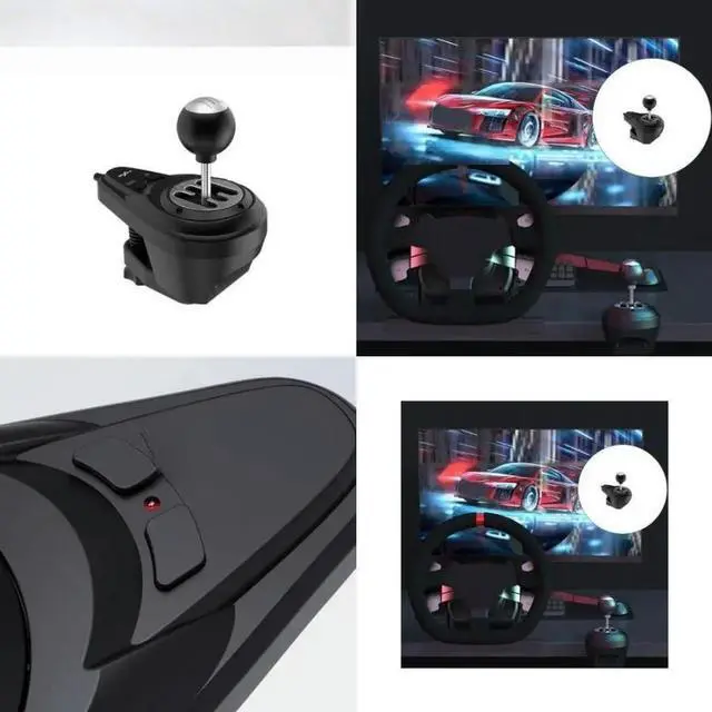 Main image of FOR 6+1 Gear Shifter Plugs & Play with Handbrake Button Fixed Clamp Design Metal & Plastic Simulation for PC Steering Wheel
