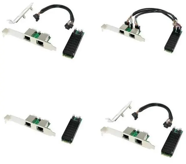 Main image of FOR Ethernet Card 2.5Gbps PCIE M+B Two Rj45 Port Ethernet Networking Expansion