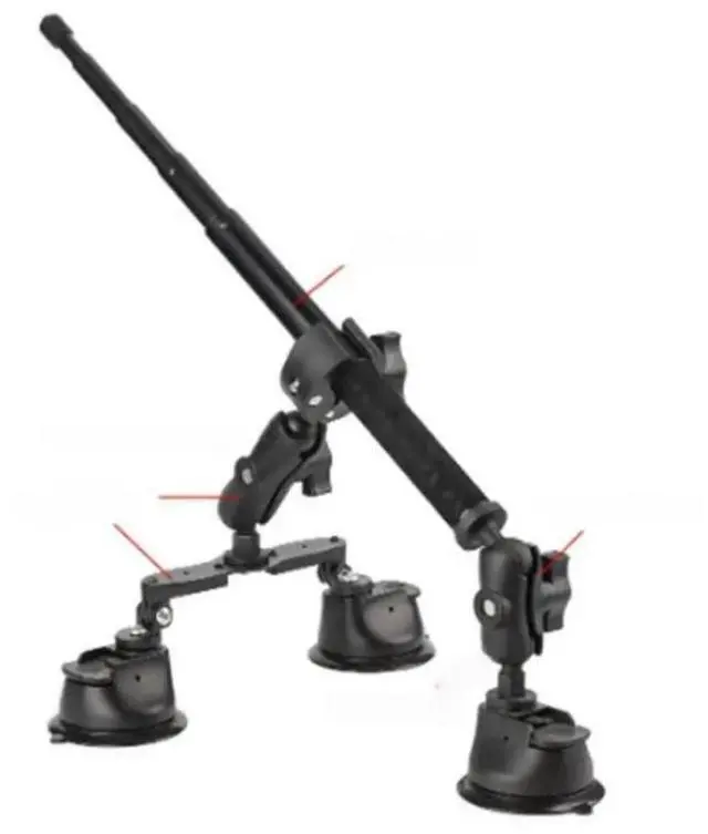 Main image of FOR Easy Setups Camera Car Roof Mount with 3 Suction Cups 1.2m Extension Third Person View for Adventurers